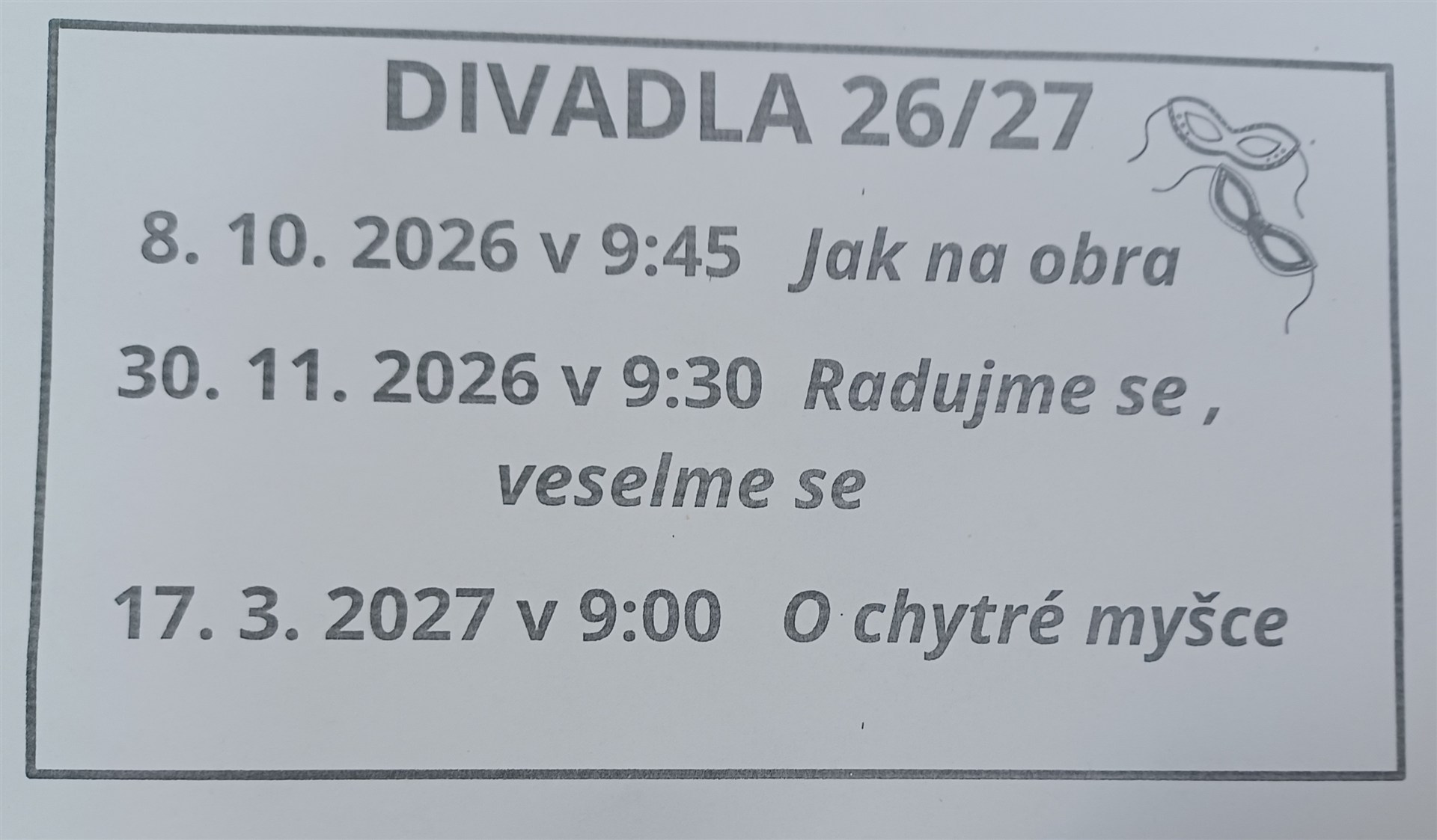 Divadlo v MŠ - Radujme, se, veselme se