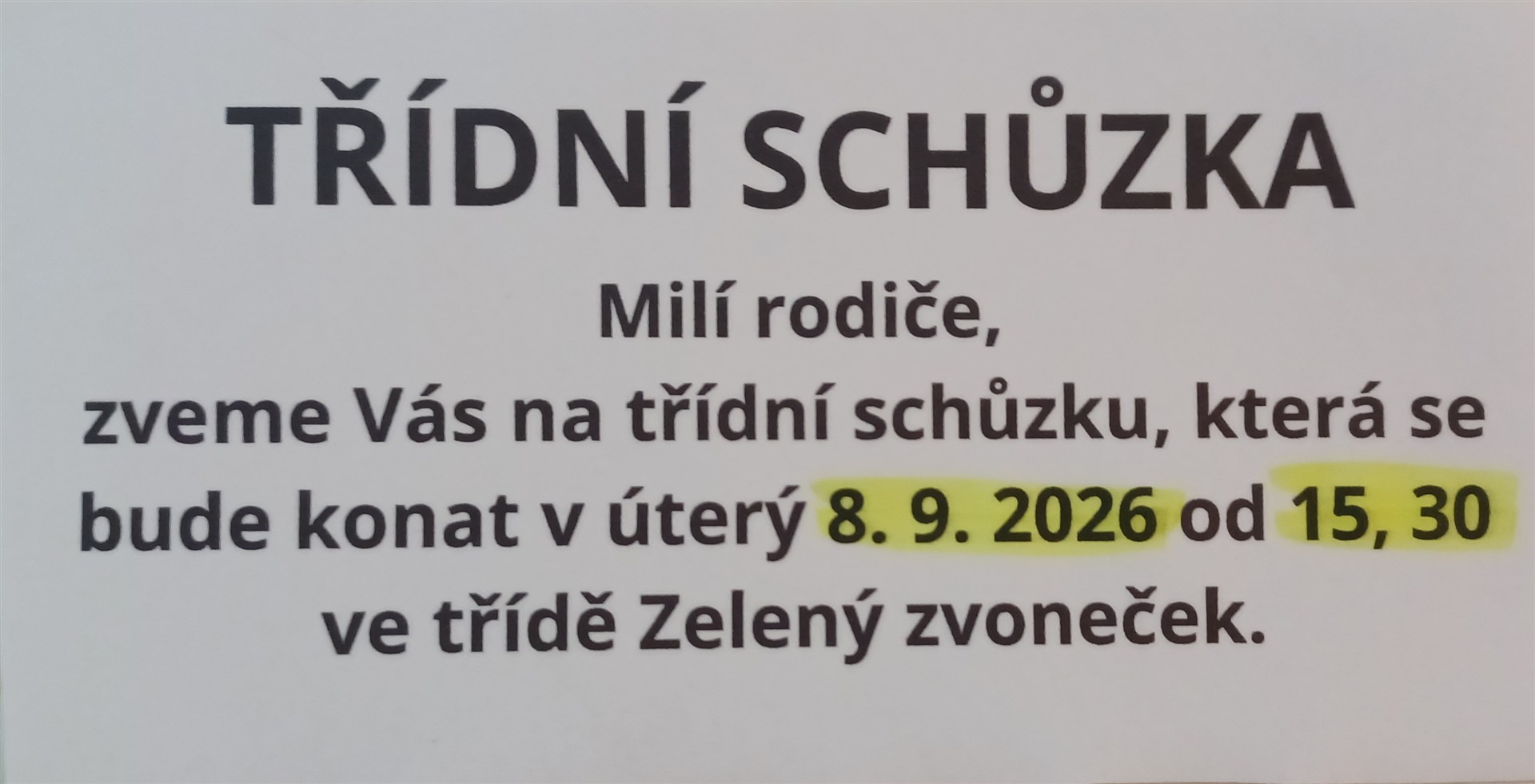 Třídní schůzka