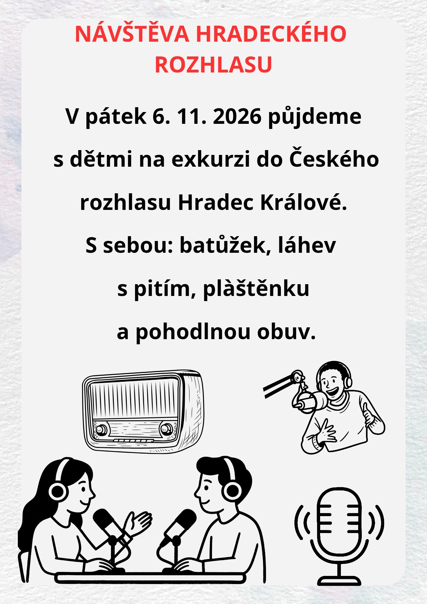 Exkurze do Českého rozhlasu Hradec Králové